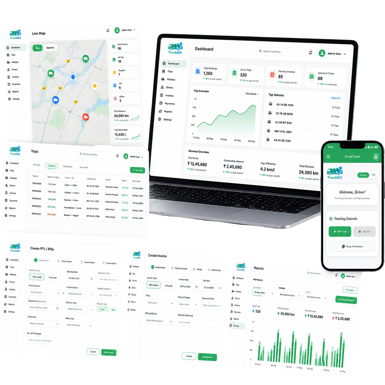 TruckBill Live Dashboard